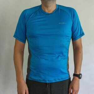 Eddie Bauer Blue T-shirt Size Medium Sport Short Sleeve Men's